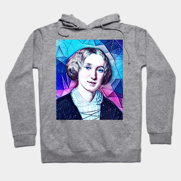 George Eliot Snowy Portrait | George Eliot Artwork 6 Hoodie by JustLit